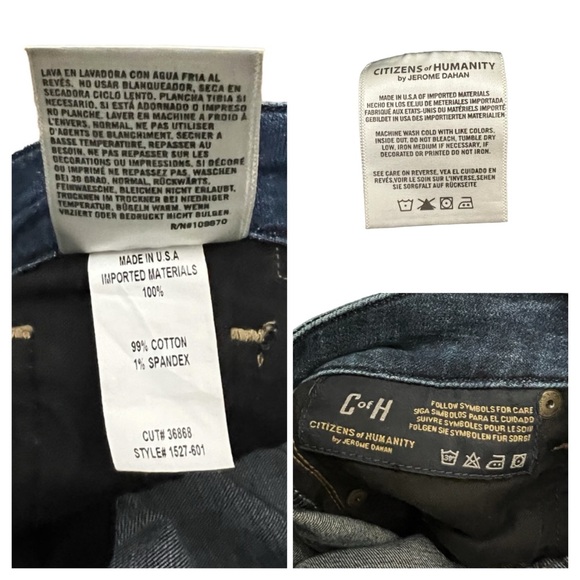 🆕 CITIZENS OF HUMANITY Arielle Mid Rise Skinny Jeans ~ Women’s ~ Blue ~ LBN - Picture 10 of 16